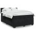 Cama box spring con colchón terciopelo negro 140x190