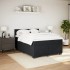 Cama box spring con colchón terciopelo negro 140x190