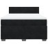 Cama box spring con colchón terciopelo negro 140x190