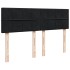 Cama box spring con colchón terciopelo negro 140x190
