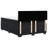 Cama box spring con colchón terciopelo negro 140x190