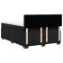 Cama box spring con colchón terciopelo negro 140x190