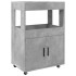Carrito de bar madera de ingeniería gris hormigón 60x39,5x89
