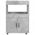 Carrito de bar madera de ingeniería gris hormigón 60x39,5x89