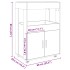 Carrito de bar madera de ingeniería gris hormigón 60x39,5x89