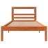 Estructura cama con cabecero madera pino marrón cera 90x200