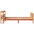 Estructura cama con cabecero madera pino marrón cera 100x200