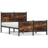 Estructura de cama sin colchón metal roble ahumado 120x190