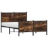Estructura de cama sin colchón metal roble ahumado 120x190