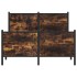 Estructura de cama sin colchón metal roble ahumado 120x190