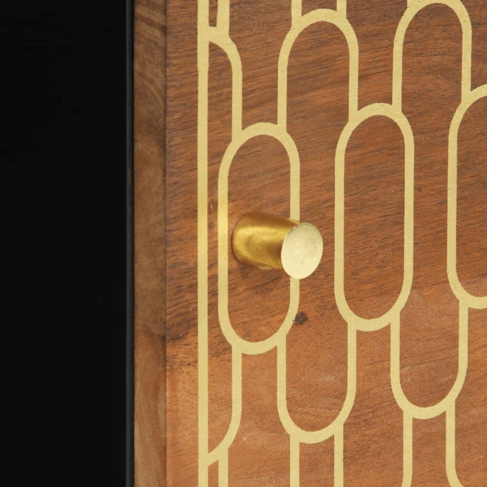 Armario auxiliar madera maciza de mango 80x33x75