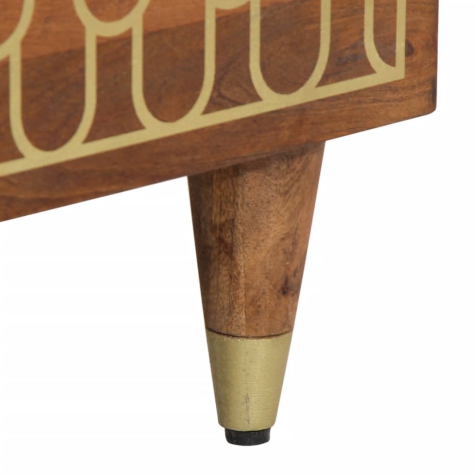 Armario auxiliar madera maciza de mango 80x33x75