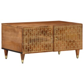Mesa de centro de madera maciza de mango 80x50x40