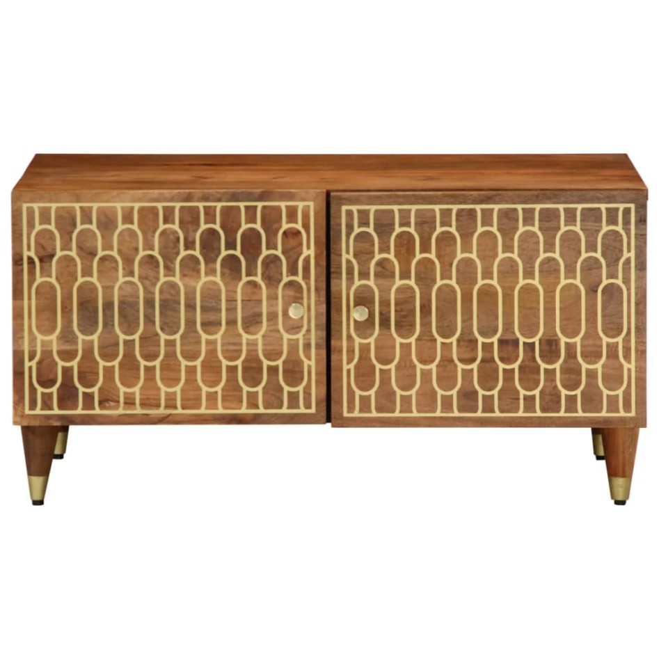 Mesa de centro de madera maciza de mango 80x50x40