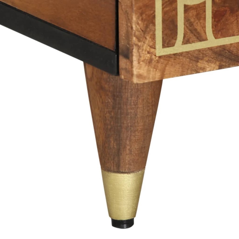 Mesa de centro de madera maciza de mango 80x50x40