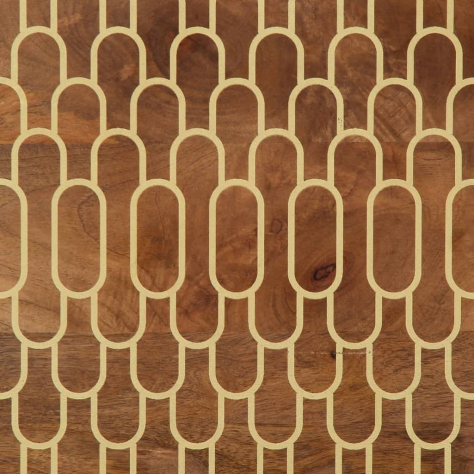 Mesa de centro de madera maciza de mango 80x50x40