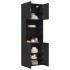 Aparador alto madera de ingeniería negro 80x42,5x249
