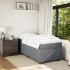 Cama box spring con colchón terciopelo gris oscuro 100x200