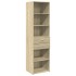 Aparador de madera de ingeniería roble Sonoma 50x42,5x185