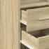 Aparador de madera de ingeniería roble Sonoma 50x42,5x185