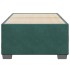 Estructura de cama sin colchón terciopelo verde oscuro