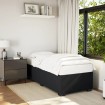 Estructura de cama sin colchón terciopelo negro 90x190 cm