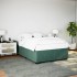 Estructura cama sin colchón terciopelo verde oscuro 140x190