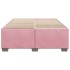Estructura de cama sin colchón terciopelo rosa 140x190