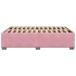 Estructura de cama sin colchón terciopelo rosa 140x190