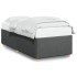 Estructura de cama sin colchón tela gris oscuro 80x200