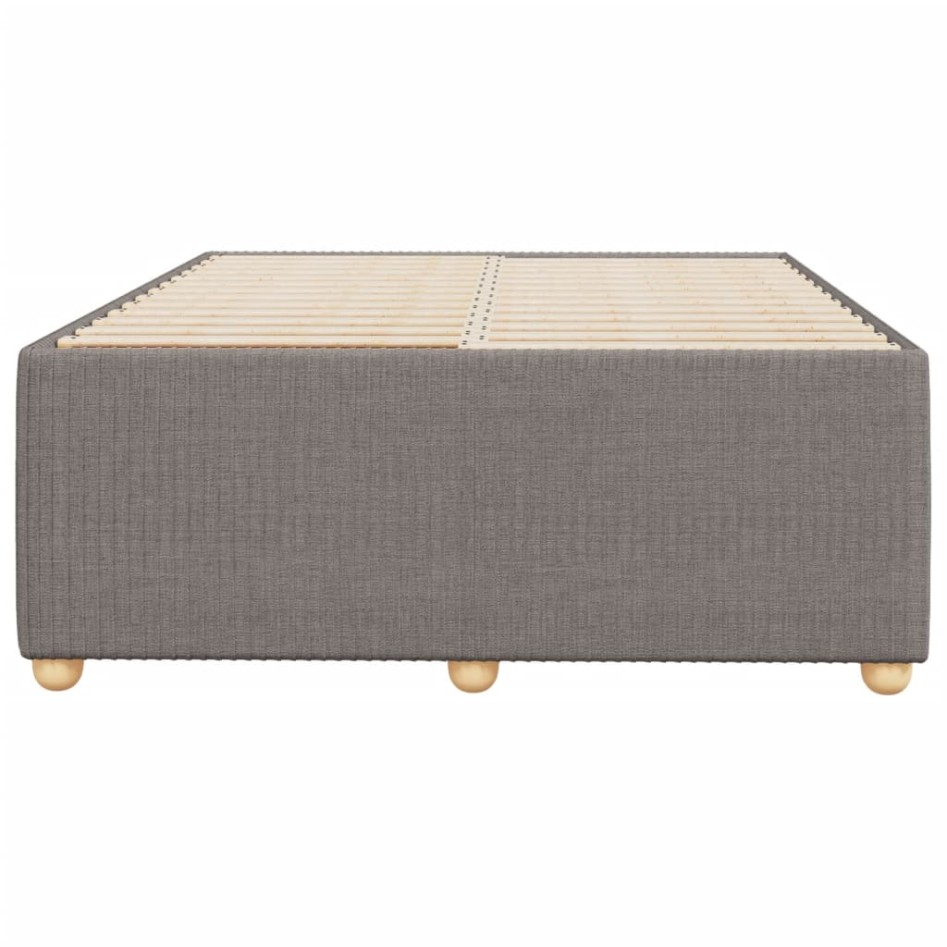 Estructura de cama sin colchón tela gris taupe 120x200