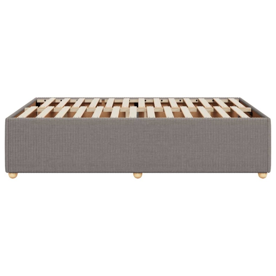 Estructura de cama sin colchón tela gris taupe 120x200