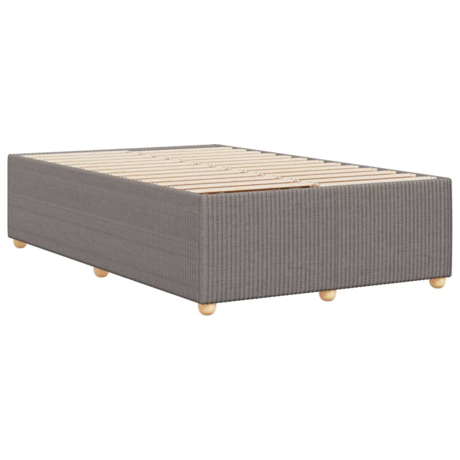 Estructura de cama sin colchón tela gris taupe 120x200