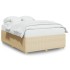 Cama sin colchón tela color crema 140x200
