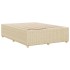 Cama sin colchón tela color crema 140x200
