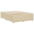 Cama sin colchón tela color crema 140x200