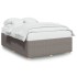 Cama sin colchón tela gris taupe 160x200