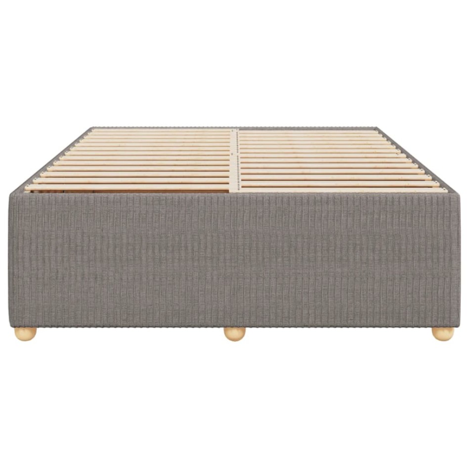 Cama sin colchón tela gris taupe 160x200