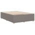 Cama sin colchón tela gris taupe 160x200