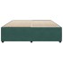 Estructura cama sin colchón terciopelo verde oscuro 180x200