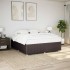 Cama sin colchón tela marrón oscuro 200x200