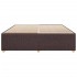 Cama sin colchón tela marrón oscuro 200x200