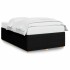 Estructura de cama sin colchón tela negro 120x200