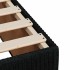 Estructura de cama sin colchón tela negro 120x200