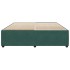 Estructura cama sin colchón terciopelo verde oscuro 200x200