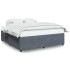 Estructura cama sin colchón terciopelo gris oscuro 200x200