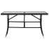 Mesa de jardín 140x80x74 cm ratán sintético