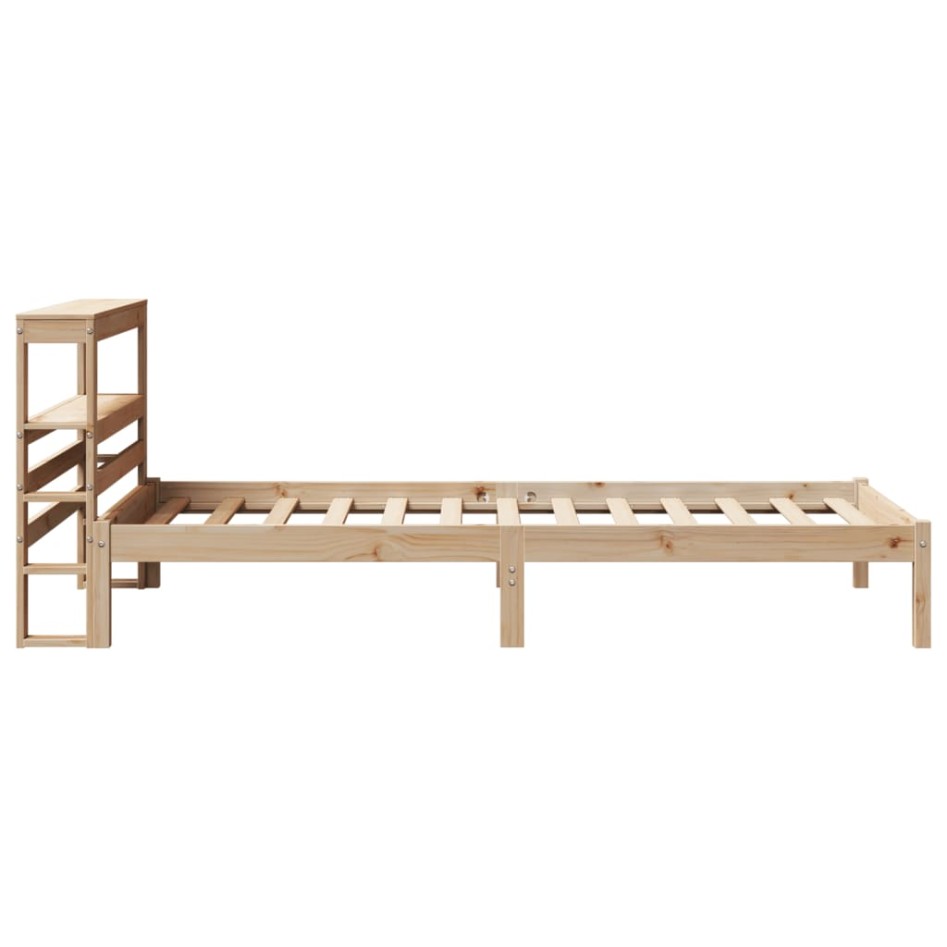 Estructura de cama sin colchón madera maciza de pino 90x200