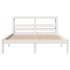 Estructura de cama sin colchón madera de pino blanca 140x200