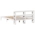 Estructura de cama sin colchón madera de pino blanca 140x200